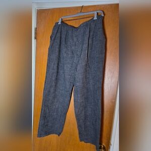 Eileen Fisher Gray Wide Leg Pants Size L – Italian Fabric